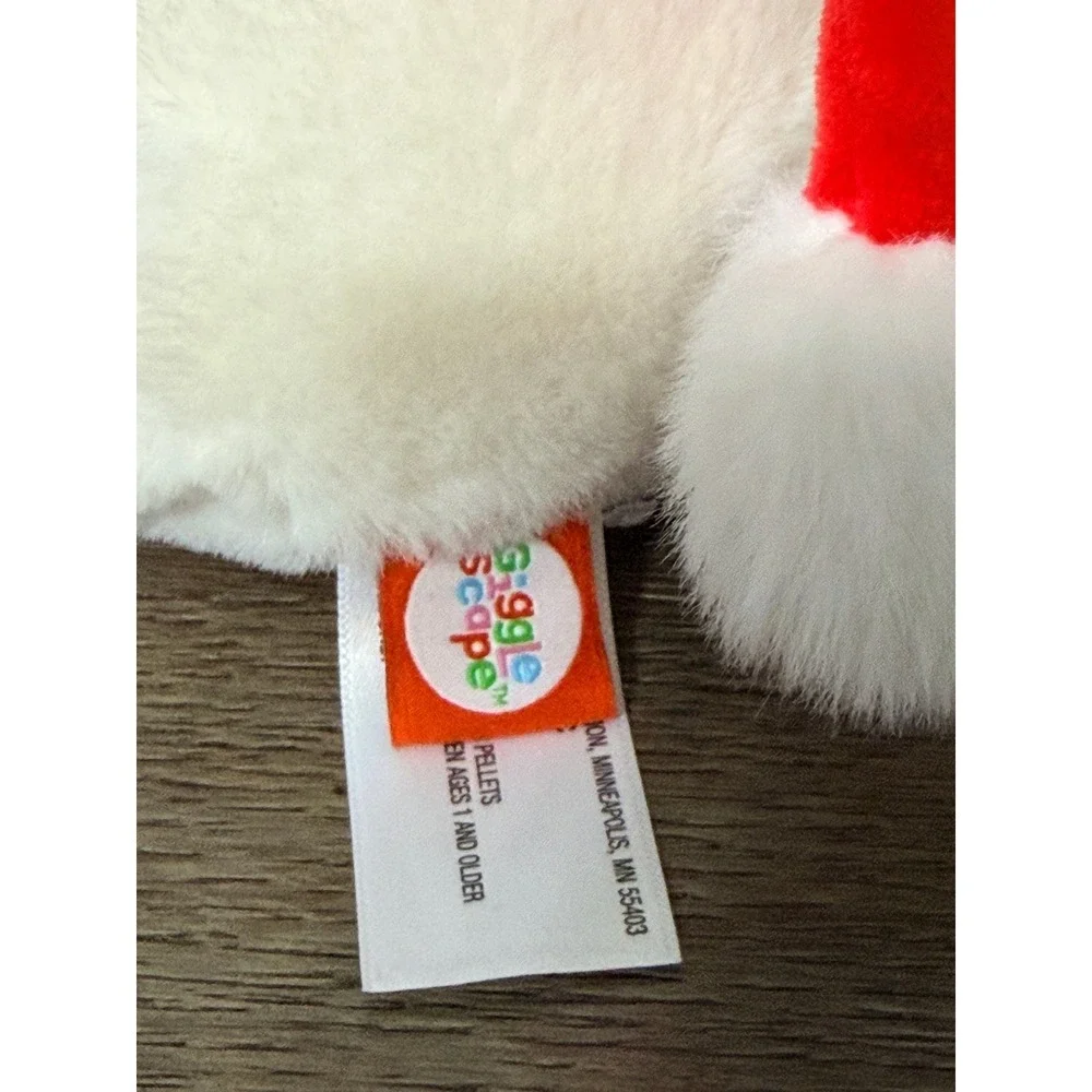Giggle Scape Polar Bear Plush Set Christmas Santa Hat Scarf White Stuffed Animal